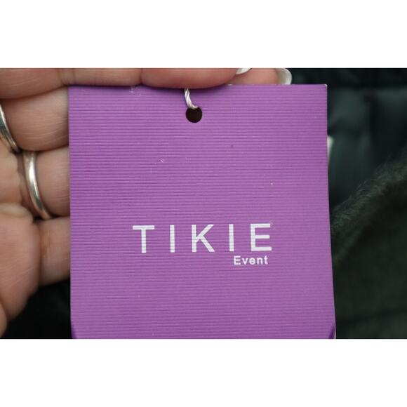 Tiki Event Skirt Womens 12 Green Lightweight A-Line Horse Hair Midi Modest - Picture 8 of 16